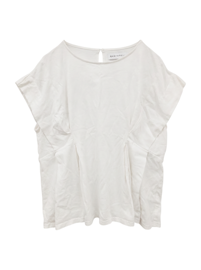quaranciel:〈手洗い可能〉ウエストシェイプ フレンチスリーブ TEE