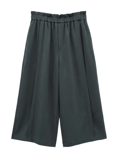 【手洗い可能】ワイドクロップドパンツ