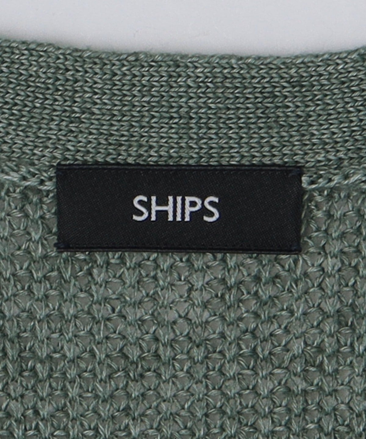 SHIPS: 9GG サンフェード リネン Vネック カーディガン