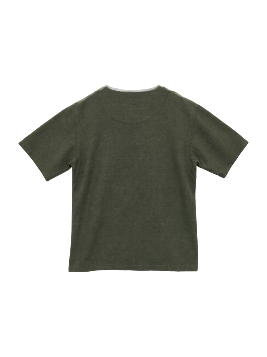 SHIPS: レノクロス オーバーダイ ヘンリーネック Tシャツ