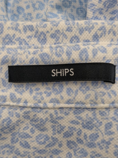 SHIPS: ドライマスター(R) コットン フラワープリント ワイドカラー ポロシャツ