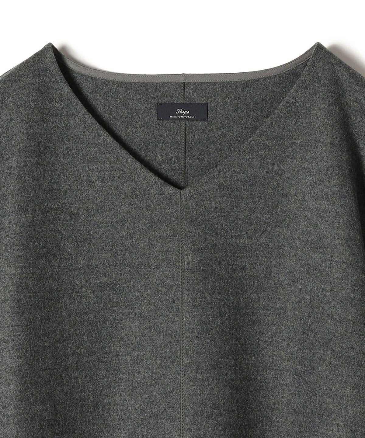 SHIPS Primary Navy Label:〈手洗い可能〉ウール ジャージー Vネック プルオーバー