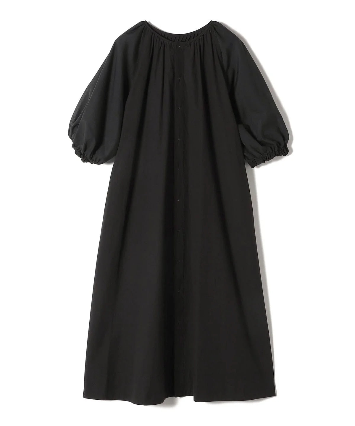 SHIPS Primary Navy Label:〈手洗い可能〉コットン フロント ピンタック ワンピース