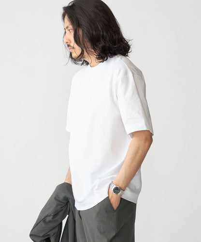 SHIPS: ハイゲージ クルーネック ポンチ Tシャツ