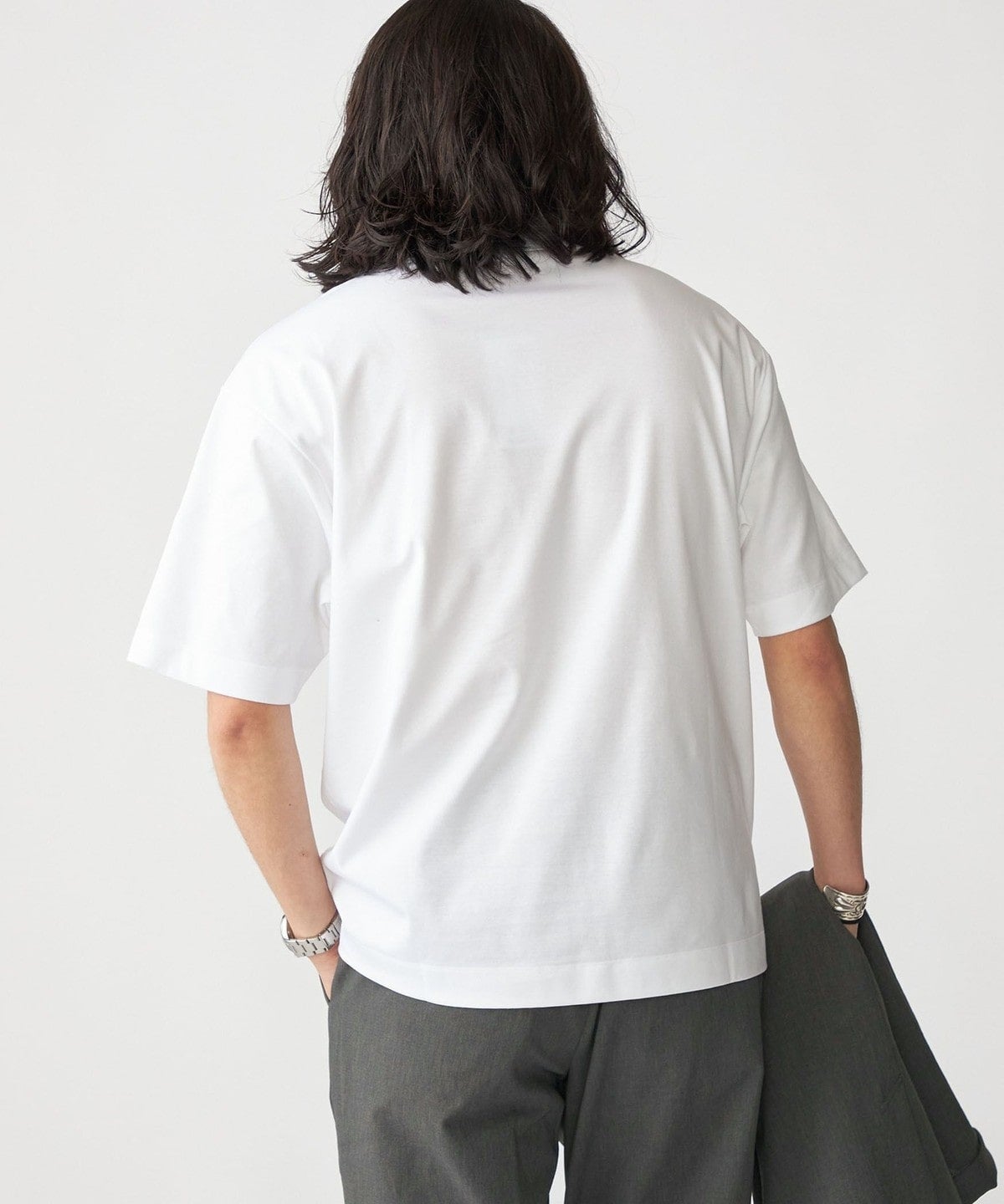 SHIPS: ハイゲージ クルーネック ポンチ Tシャツ