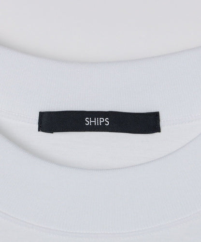 SHIPS: ハイゲージ クルーネック ポンチ Tシャツ