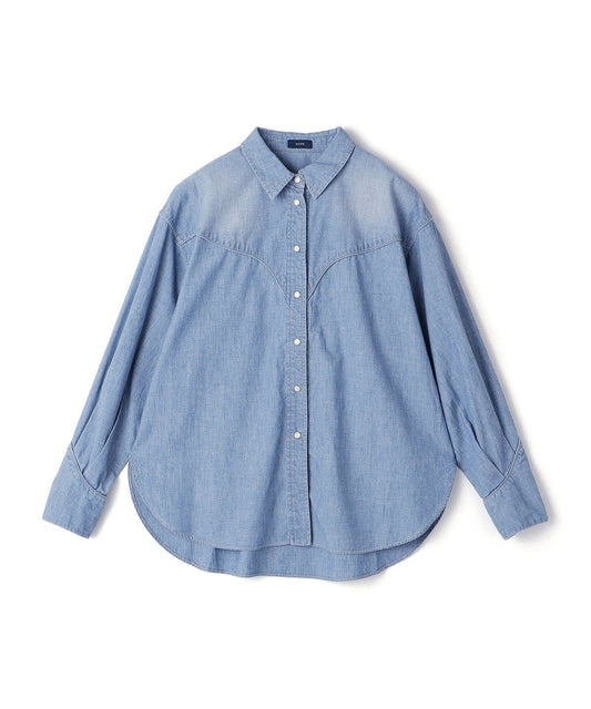〈洗濯機可能〉シャンブレー オーバー ウエスタン シャツ 24SS