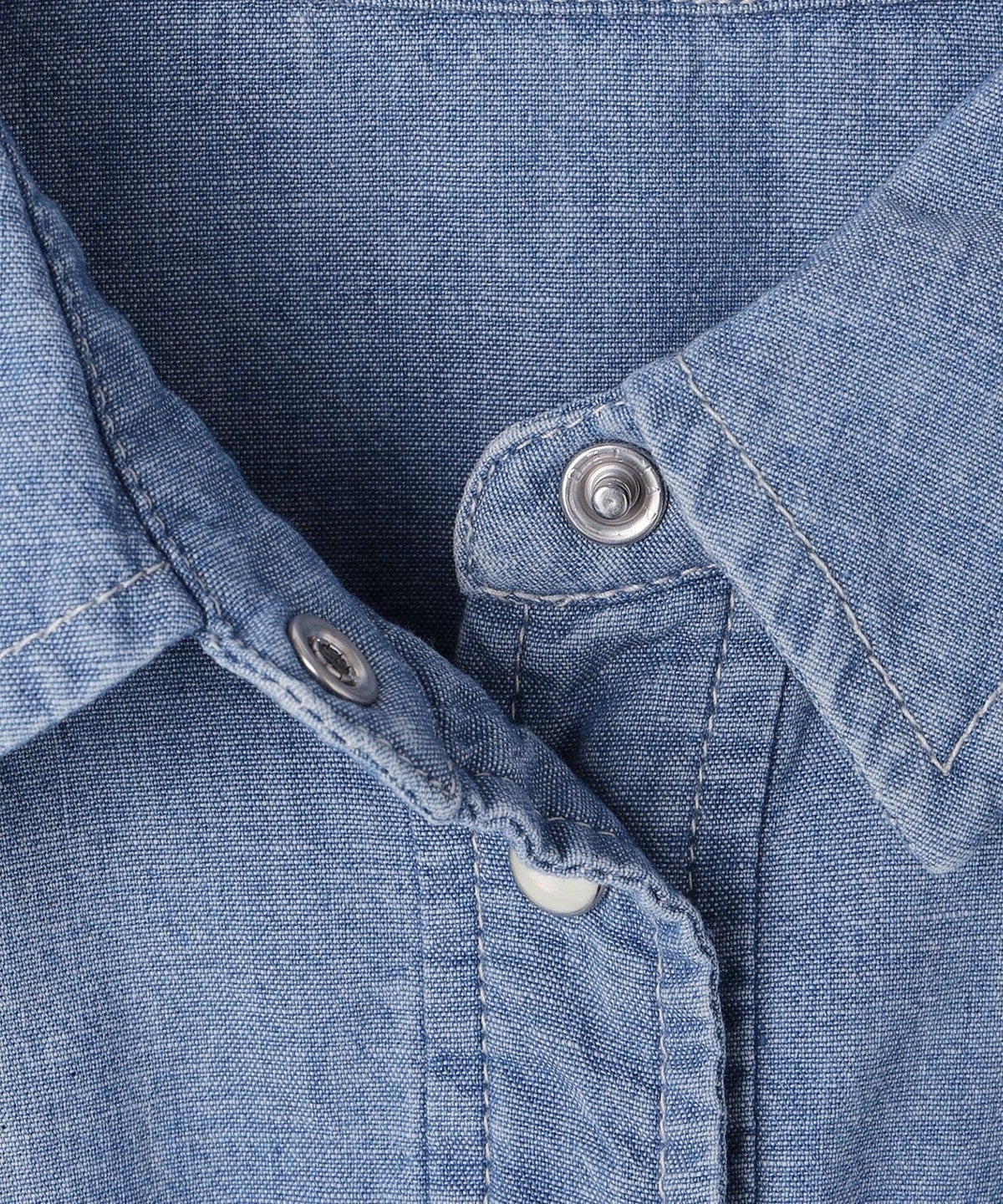 〈洗濯機可能〉シャンブレー オーバー ウエスタン シャツ 24SS
