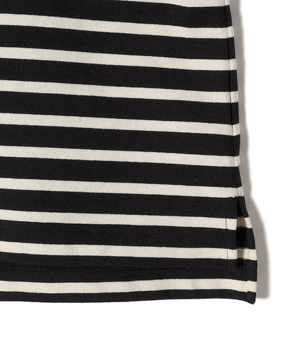 SHIPS Primary Navy Label:〈洗濯機可能〉ボリューム ワイド ボーダー プルオーバー