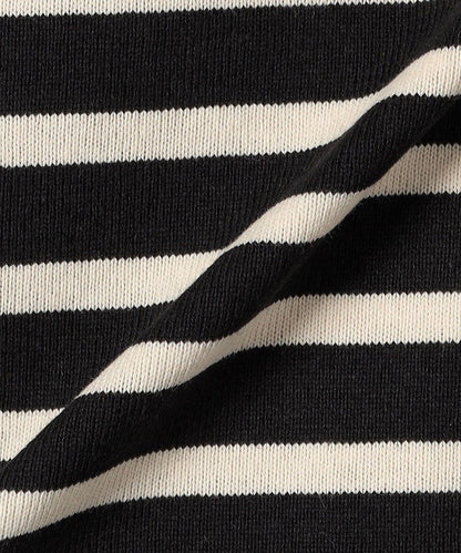 SHIPS Primary Navy Label:〈洗濯機可能〉ボリューム ワイド ボーダー プルオーバー