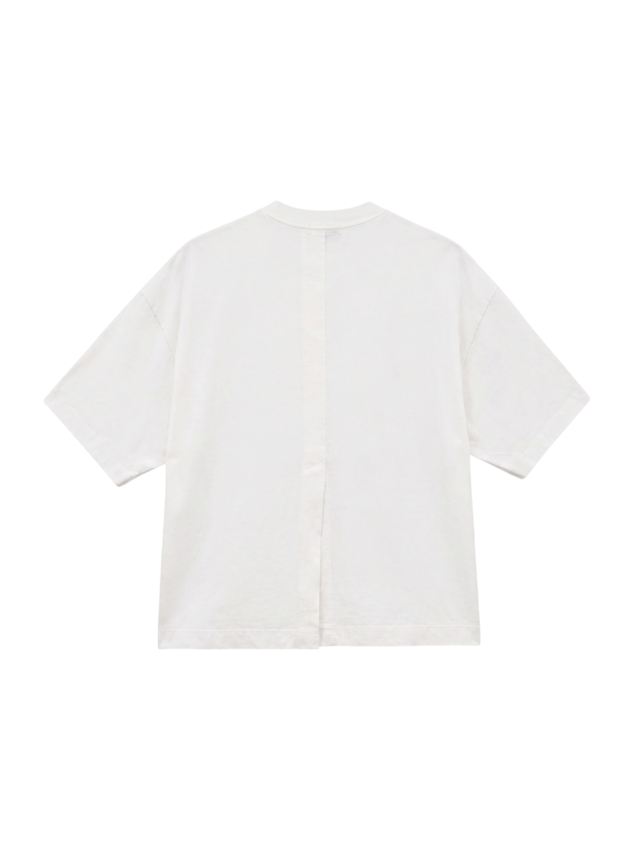 SHIPS Primary Navy Label:コットンショートスリーブプルオーバー