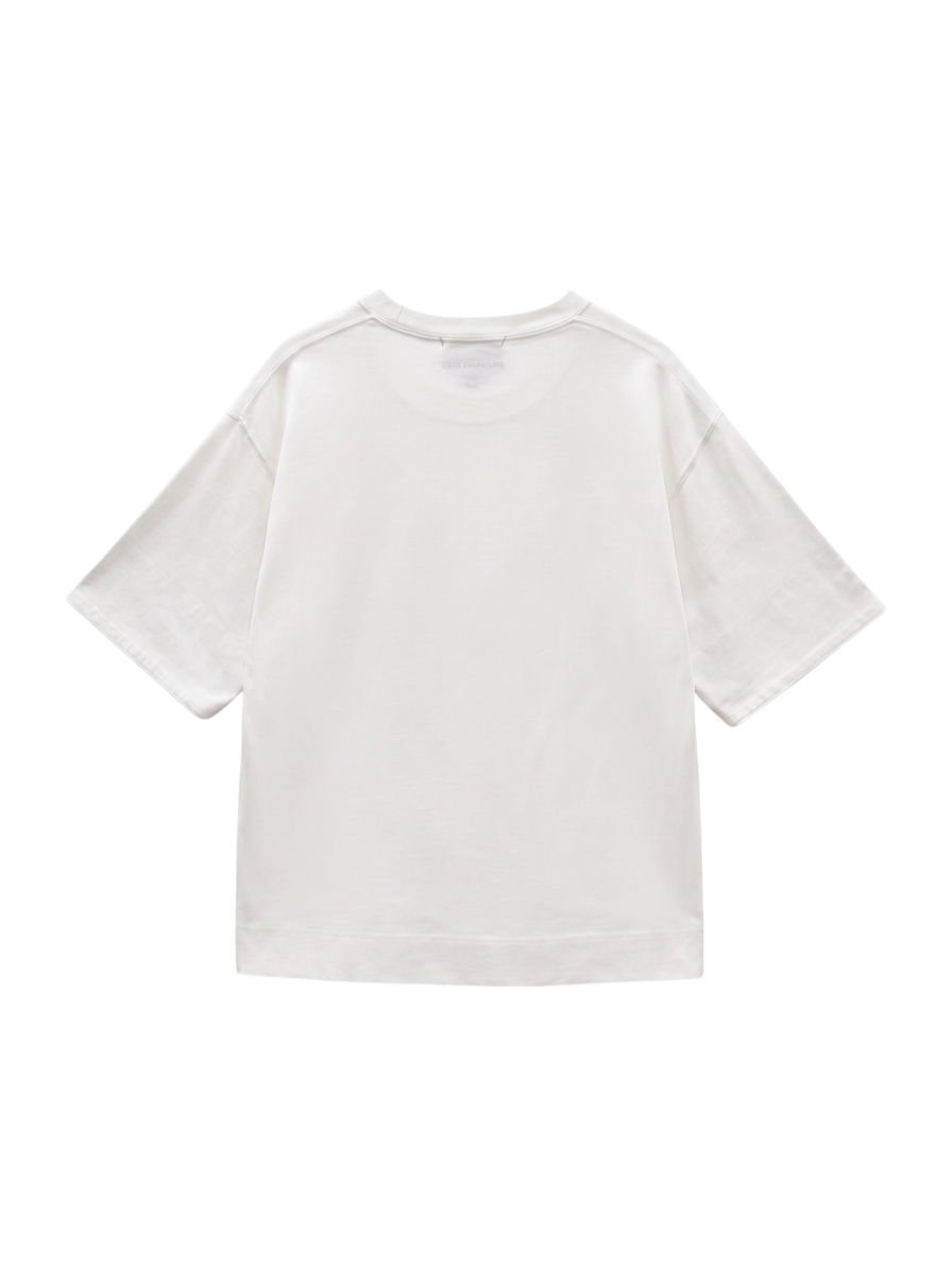 SU: ビッグシルエット ロールアップ バンダナ Tシャツ