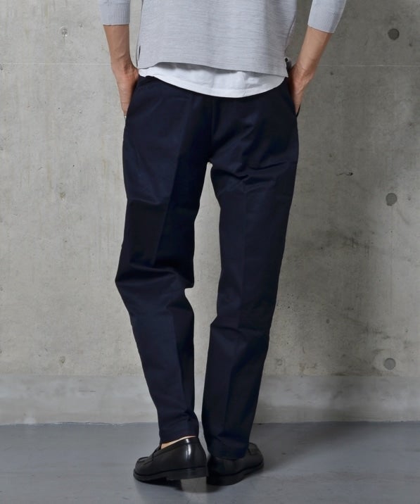SHIPS: 2プリーツ ワイド テーパード チノパンツ