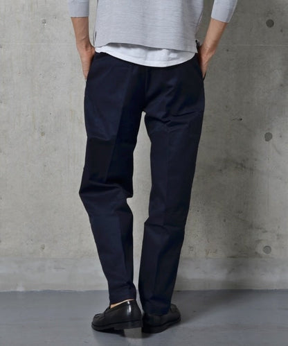 SHIPS: 2プリーツ ワイド テーパード チノパンツ