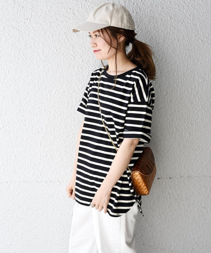 liflattie ships:ヘビーコットンボーダービッグTEE