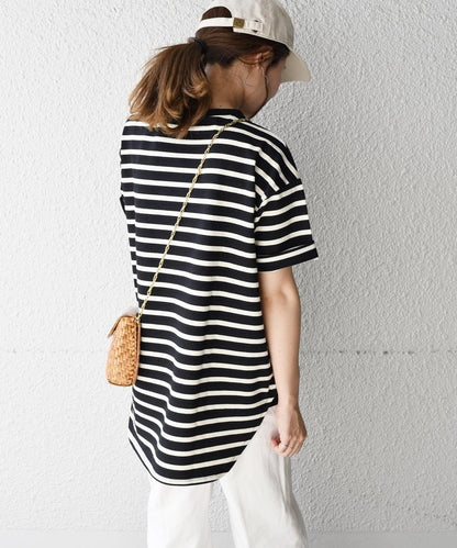 liflattie ships:ヘビーコットンボーダービッグTEE