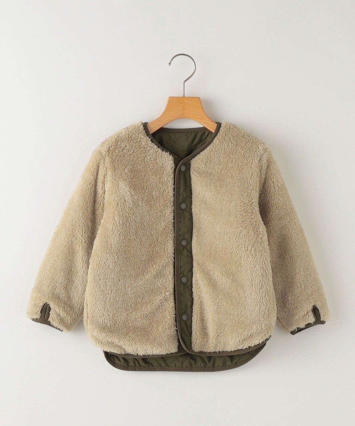 SHIPS KIDS:100〜130cm / 〈洗濯機可能〉ボア×キルト リバーシブル ジャケット