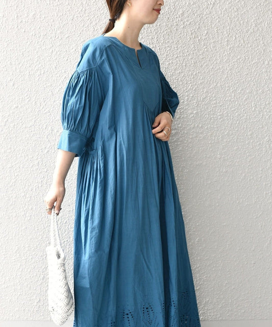 〈手洗い可能〉シフリーエンブロイダリーワンピース
