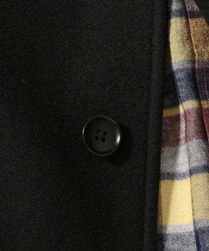 SHIPS: スーパー140'S 100%WOOL メルトン シングル ロング ピーコート