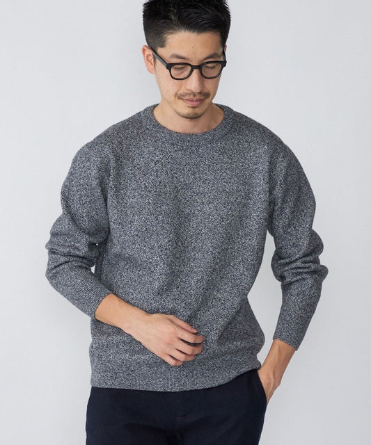 SHIPS:〈手洗い可能〉コットン カシミヤ ソリッド クルーネックニット