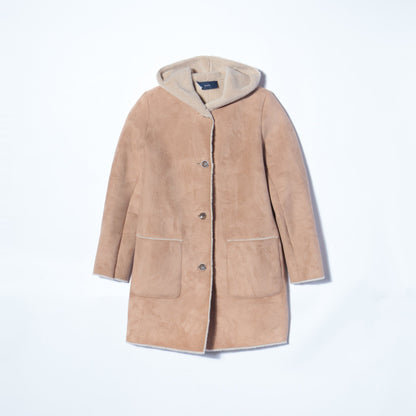 SHIPS:FAKE MOUTON HOOD COAT