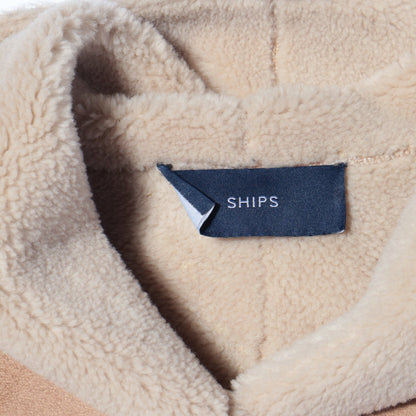 SHIPS:FAKE MOUTON HOOD COAT