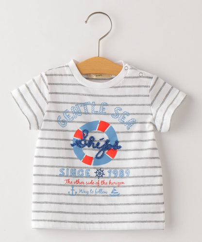 SHIPS KIDS:マリン プリント TEE(80〜90cm)