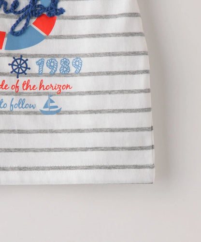 SHIPS KIDS:マリン プリント TEE(80〜90cm)
