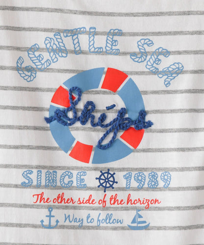 SHIPS KIDS:マリン プリント TEE(80〜90cm)