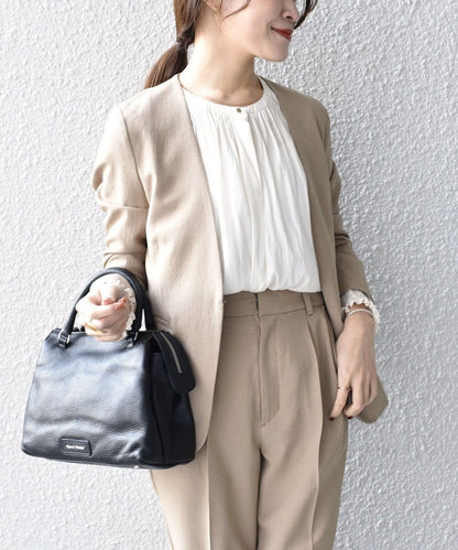 〈手洗い可能〉リネンライクジャケット（セットアップ対応）