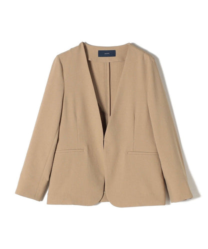 〈手洗い可能〉リネンライクジャケット（セットアップ対応）