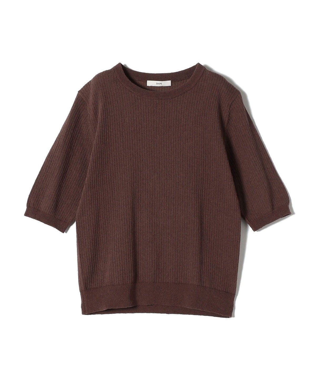 〈手洗い可能〉コットン ナイロン リブ ニット TEE