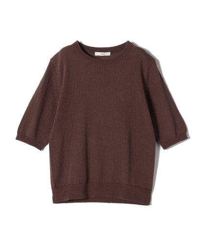 〈手洗い可能〉コットン ナイロン リブ ニット TEE