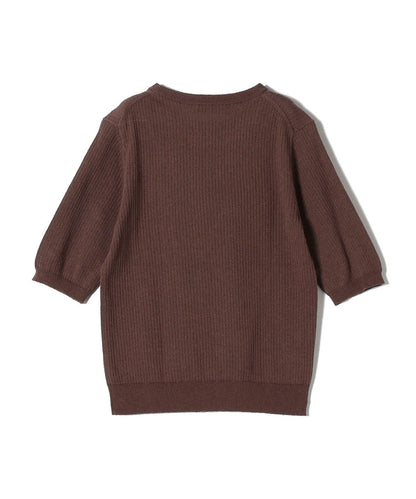 〈手洗い可能〉コットン ナイロン リブ ニット TEE