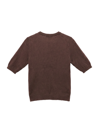 〈手洗い可能〉コットン ナイロン リブ ニット TEE
