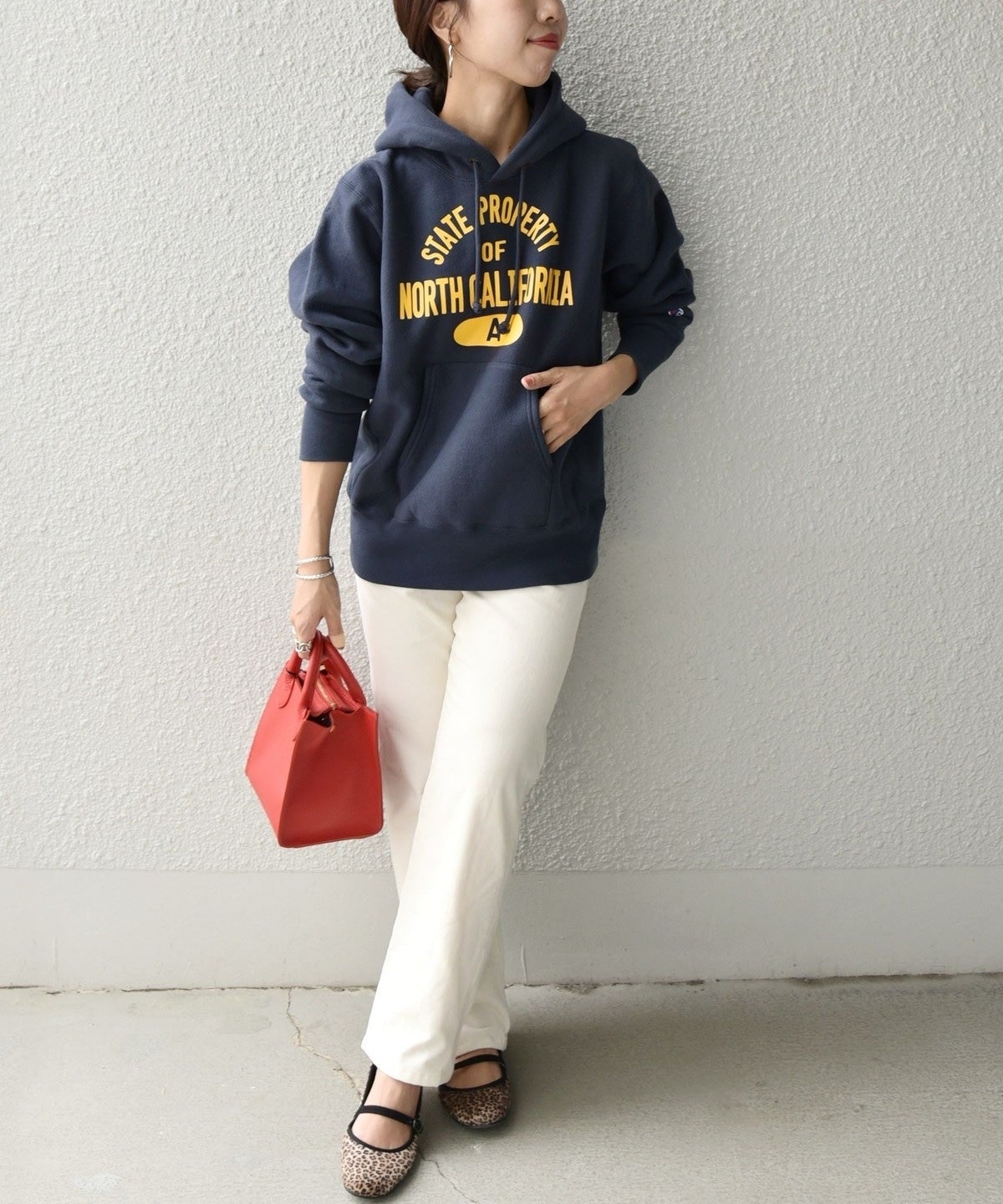 Champion:〈ウォッシャブル〉リバースウィーブ カレッジ ロゴ フーディー