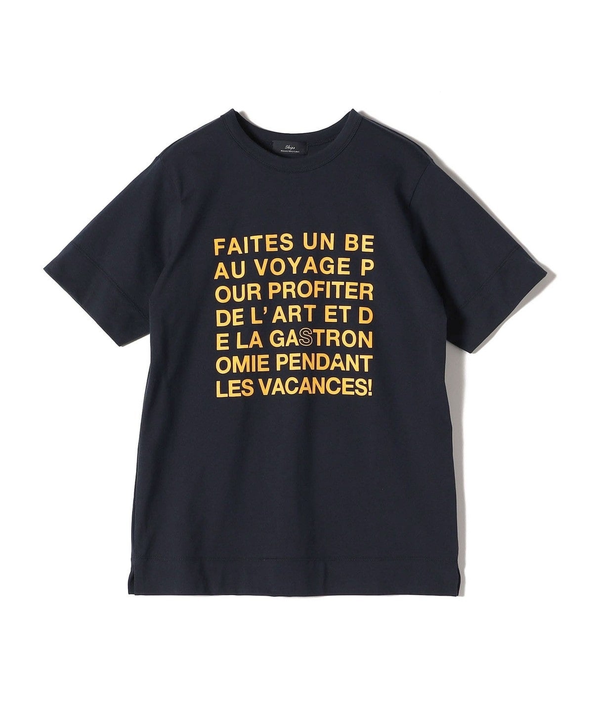 SHIPS Primary Navy Label:ロゴ TEE
