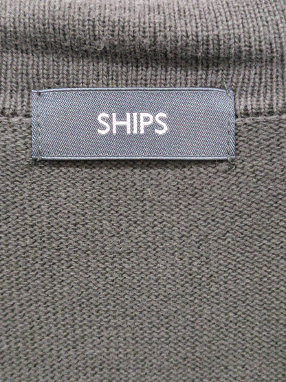SHIPS:〈手洗い可能〉インディゴ ポロ ニット カーディガン