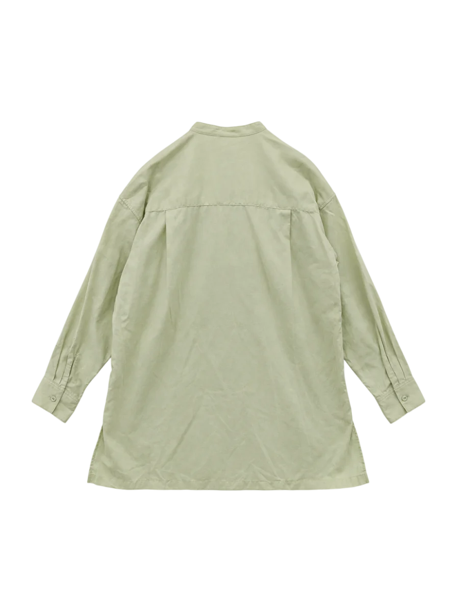 【WEB限定】SHIPS any: 〈洗濯機可能〉リネン ミックス スタンドカラー ポケット シャツ 25SS