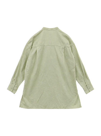 【WEB限定】SHIPS any: 〈洗濯機可能〉リネン ミックス スタンドカラー ポケット シャツ 25SS