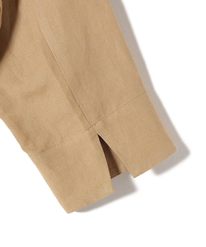 SHIPS Primary Navy Label:麻 レーヨン ノーカラー 羽織
