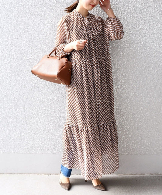 〈手洗い可能〉SPRINTEX ティアードワンピース