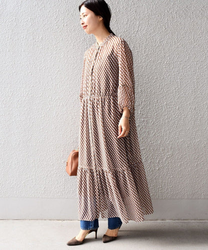 〈手洗い可能〉SPRINTEX ティアードワンピース