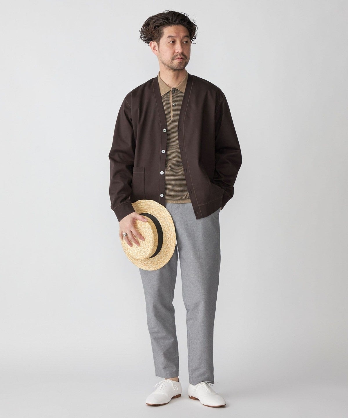 SHIPS:32ゲージ ハイゲージ ライト カーディガン