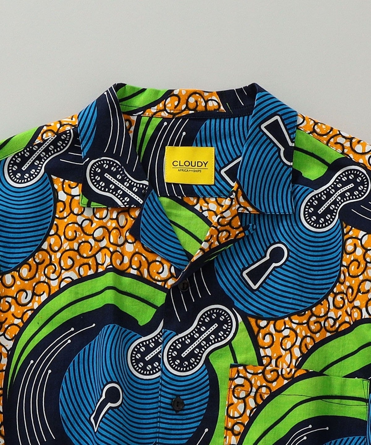 【SHIPS別注】CLOUDY: バティック オープンカラー シャツ