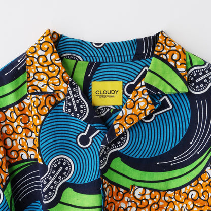 【SHIPS別注】CLOUDY: バティック オープンカラー シャツ