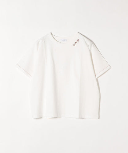 SHIPS any:〈ウォッシャブル〉ネック エンブロイダリー TEE