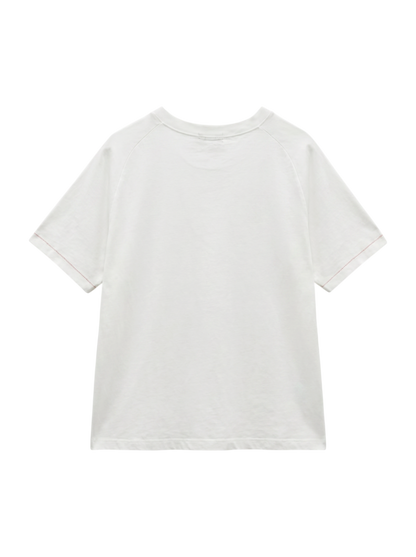 SHIPS any:〈ウォッシャブル〉ネック エンブロイダリー TEE