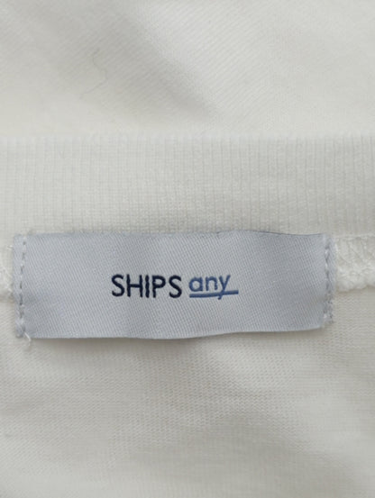 SHIPS any:〈ウォッシャブル〉ネック エンブロイダリー TEE