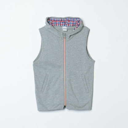 HOOD COLOR ZIP VEST